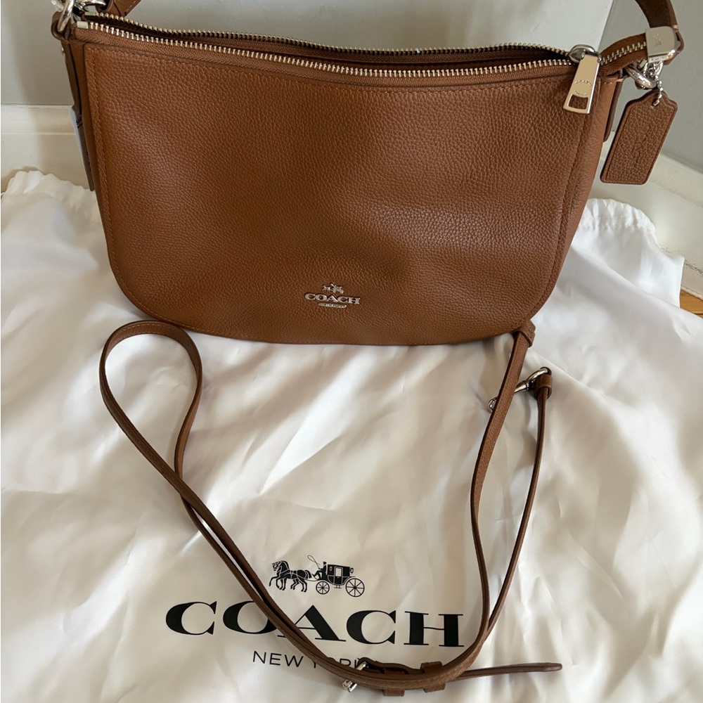 Coach Tan Leather Crossbody Bag